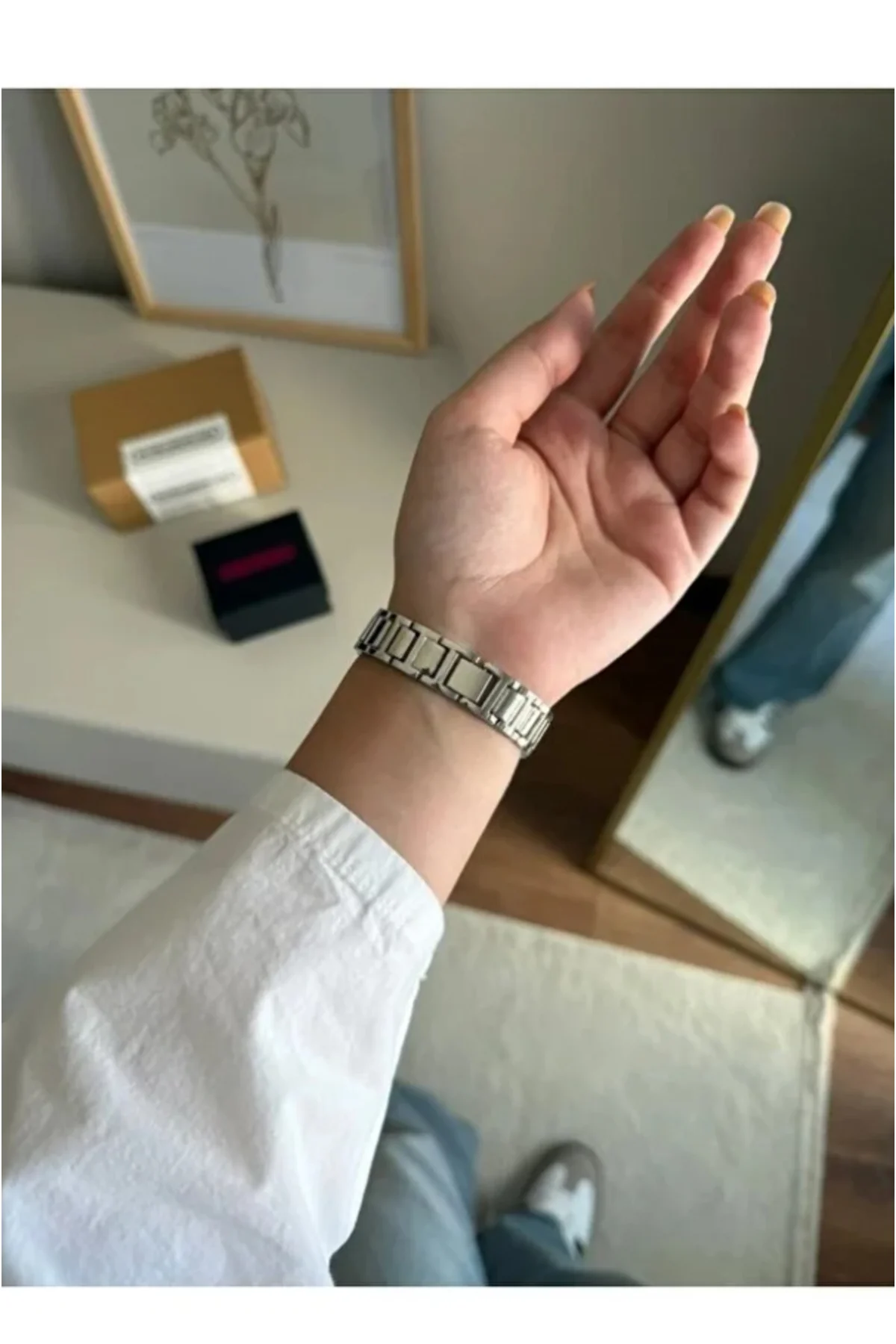 KADIN Kol Saati Kişiye Özel Bileklikli Kol Saati+3 Adet Bileklik 