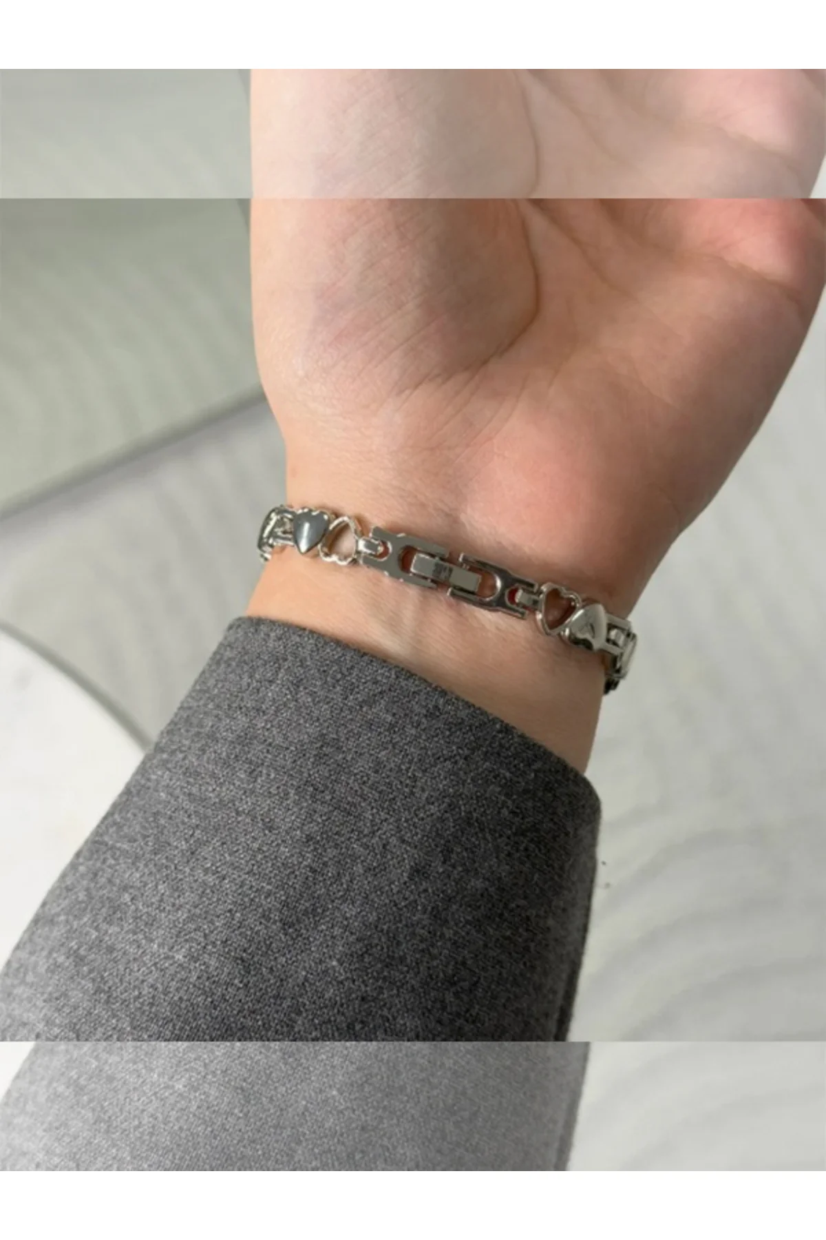 Kadın Kol Saati Kişiselleştirilebilir. + 3 ADET BİLEKLİK-Gümüş Re