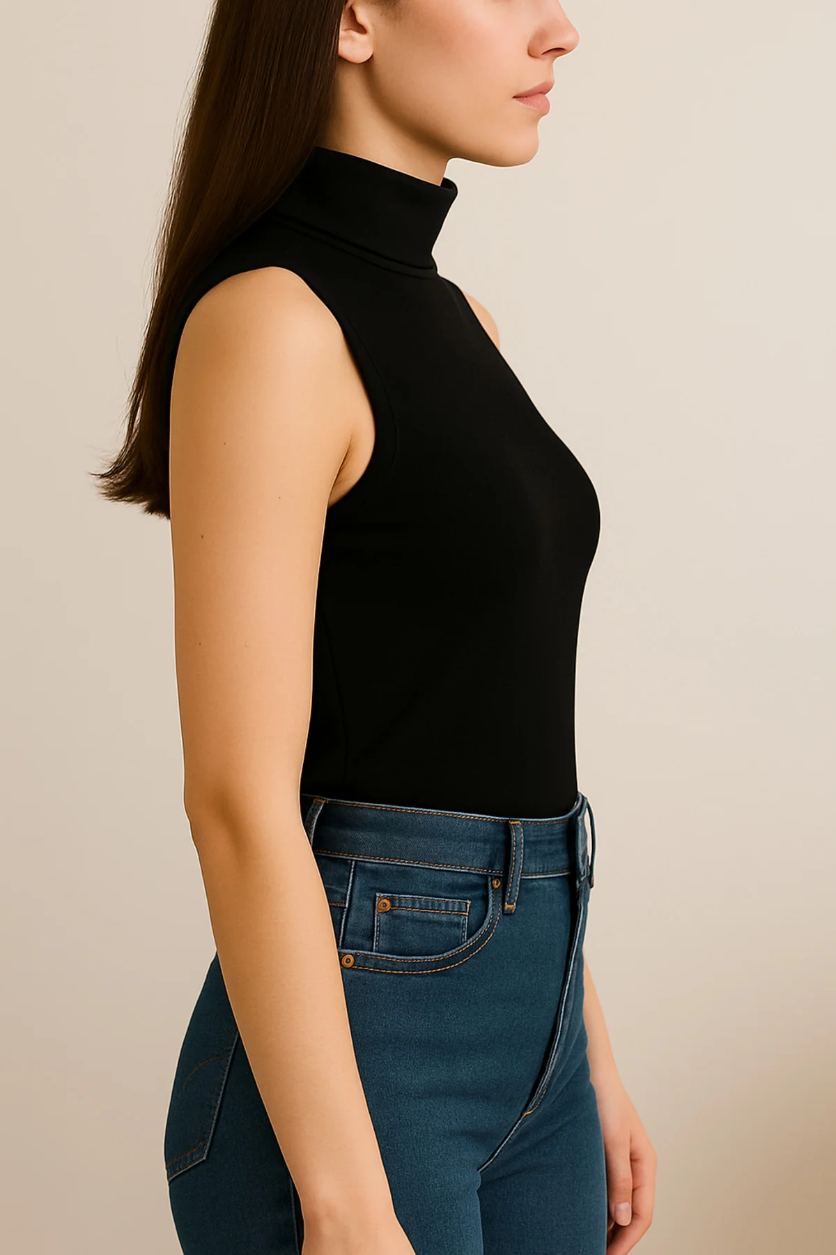 Kadın Kolsuz Basic Body - Modal Kumaşlı Yazlık Şık Body