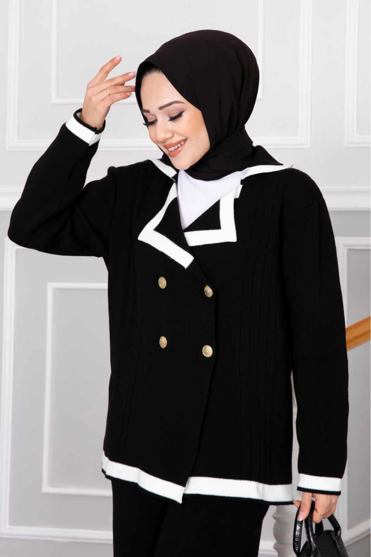Kadın Kruvaze Model Triko Takım Kadın Kruvaze Model Triko Takım