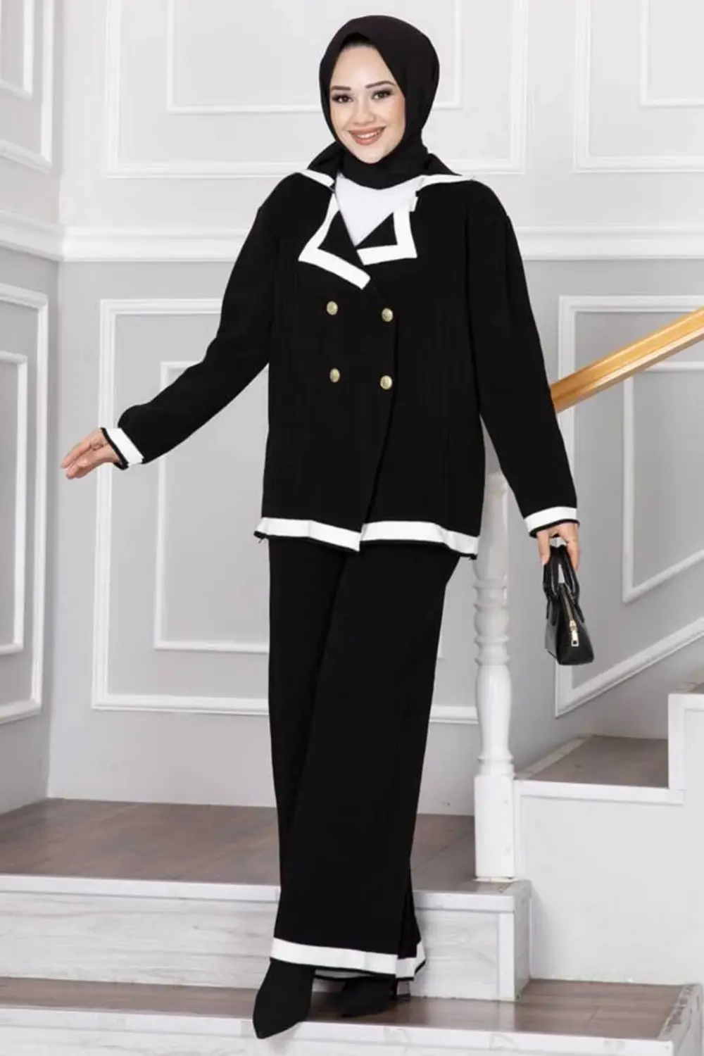 Kadın Kruvaze Model Triko Takım