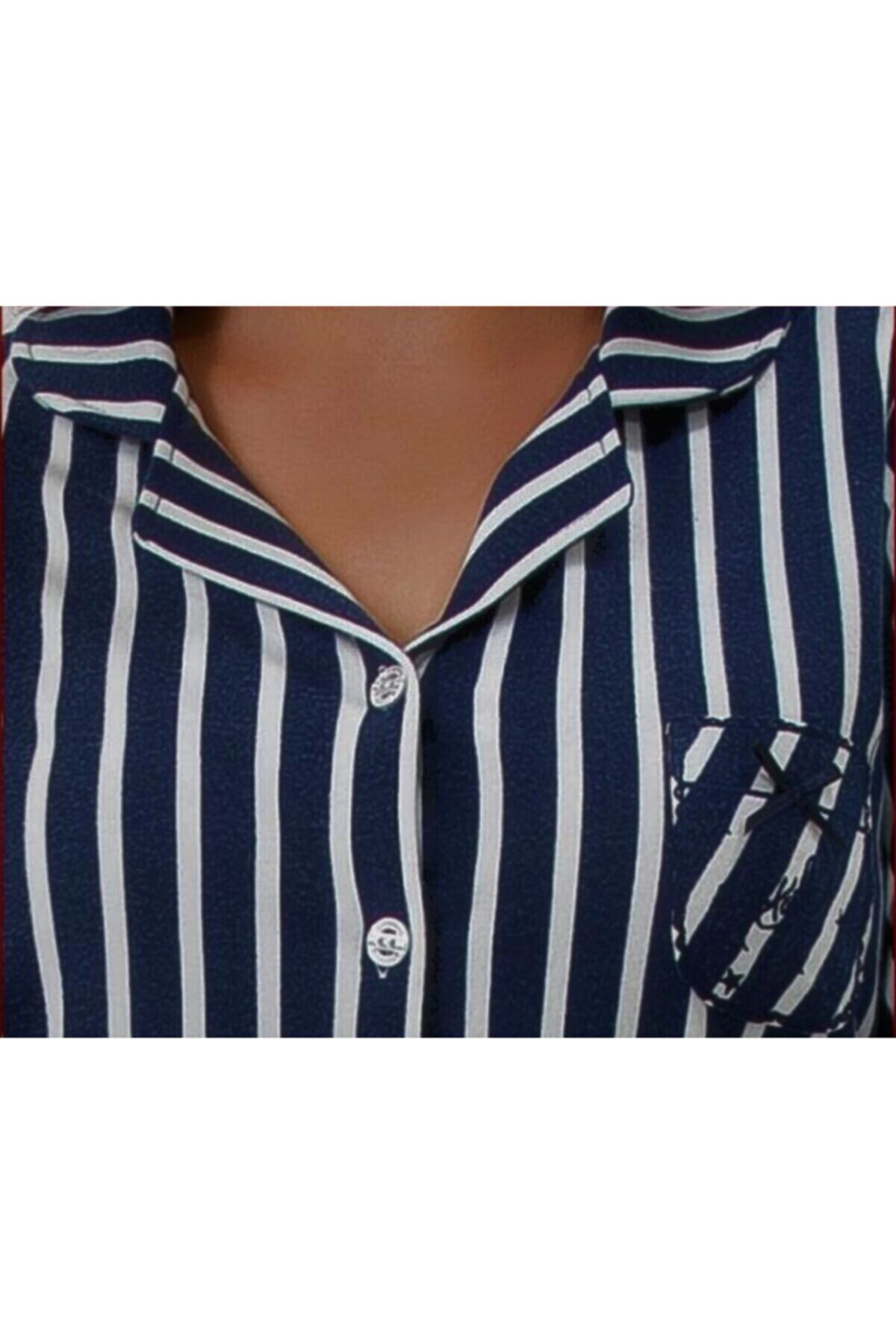 Kadın Lacivert Pijama Takımı