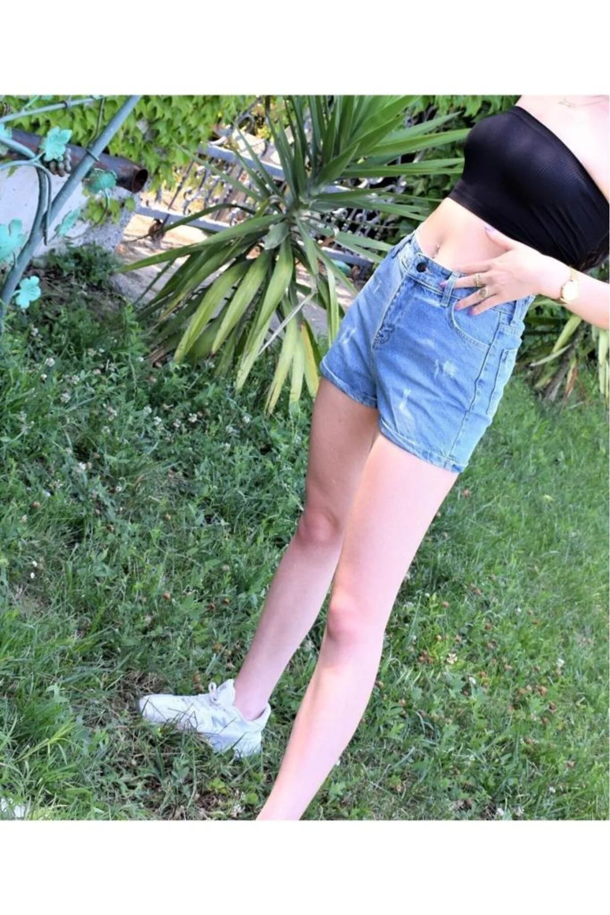 Kadın Lacivert Açık Mavi Denim Kot Şort Kt- KT- 700-KT-0049198