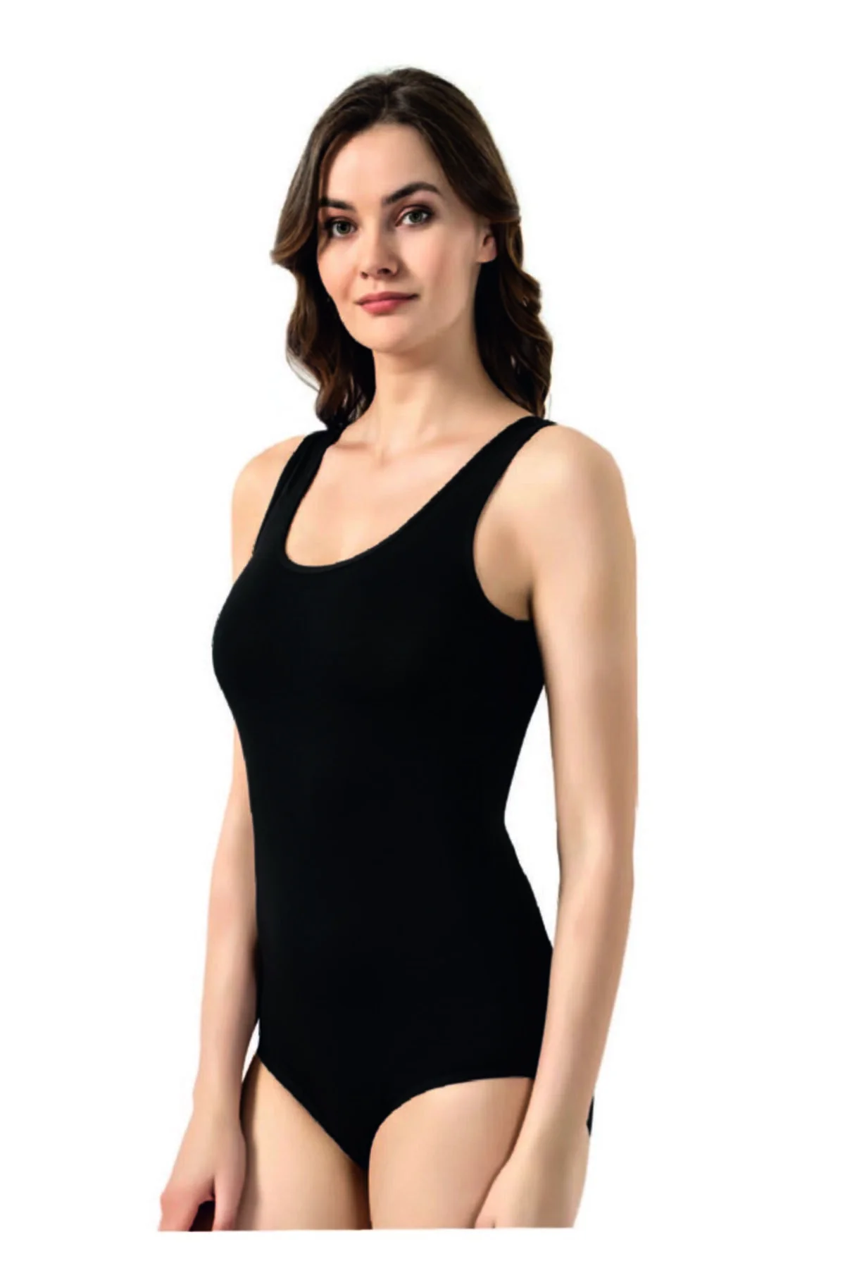 Kadın Lycralı Geniş Askılı Body 5'li Paket
