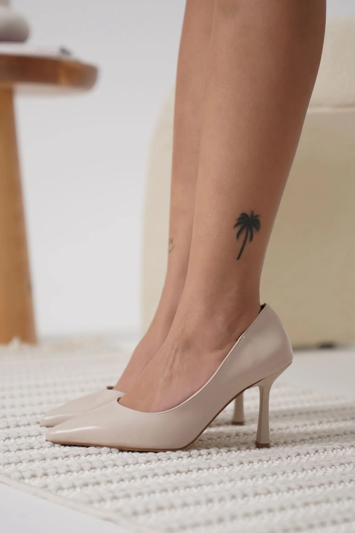 Kadın Mat Bej Stiletto TR08MS26B