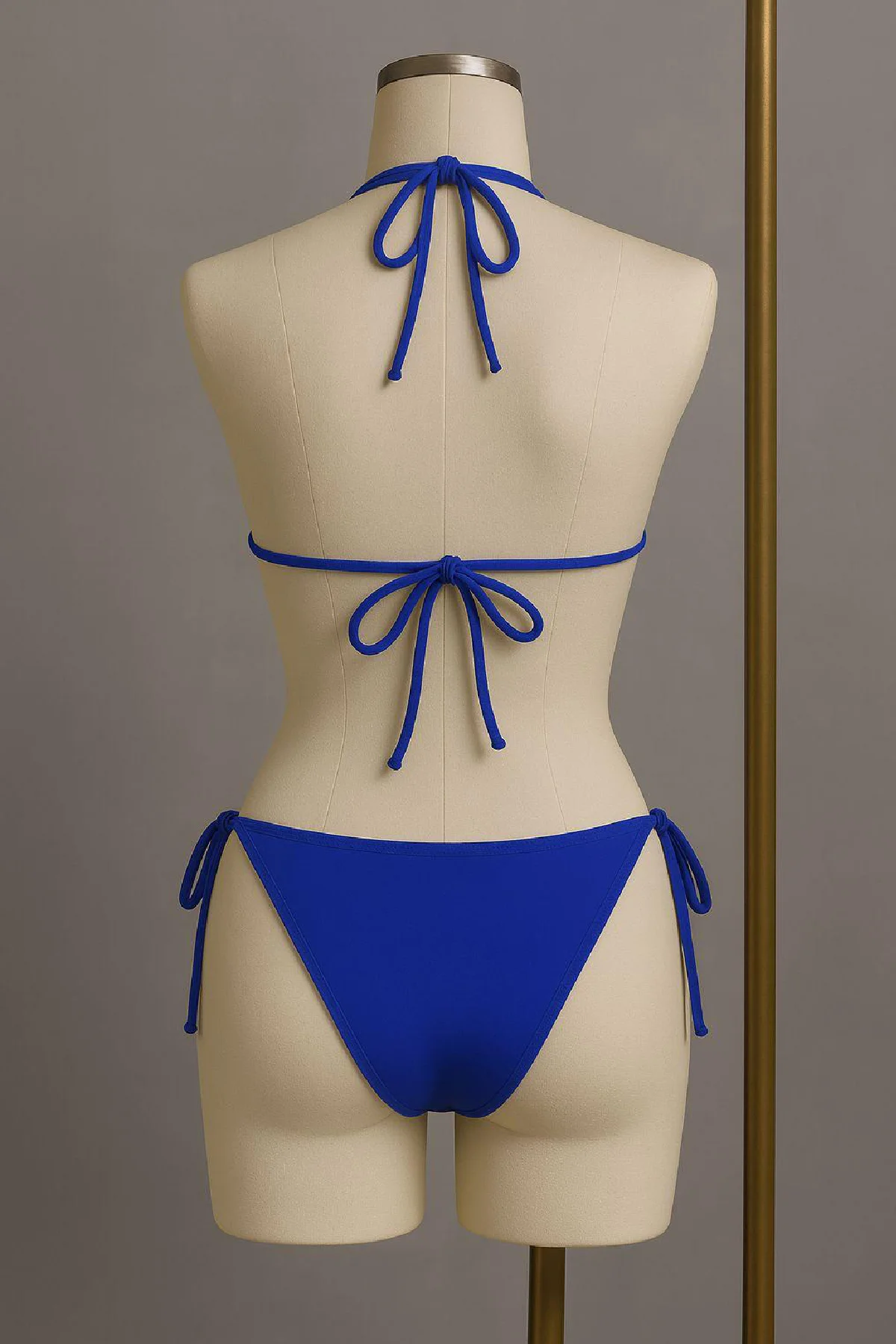 Kadın Mavi Leopar Desenli Yandan ve Boyundan Bağlamalı Bikini Mayo Takımı - Brazilian Kesim Askılı Fiyatı, Yorumları ve Özellikleri