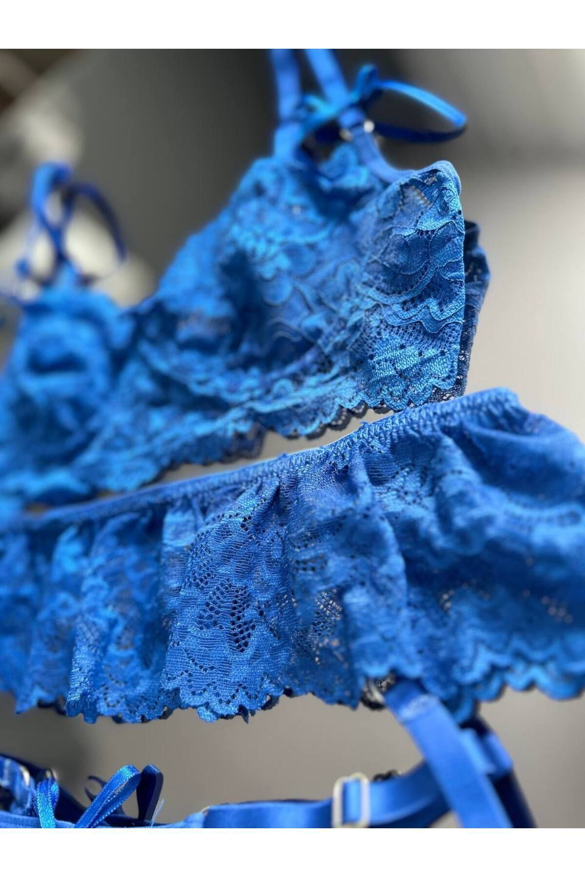 Kadın Mavi Seksi Dantel Detaylı Romantik Şık Fantezi Jartiyer Takımı Fiyatı, Yorumları ve Özellikleri
