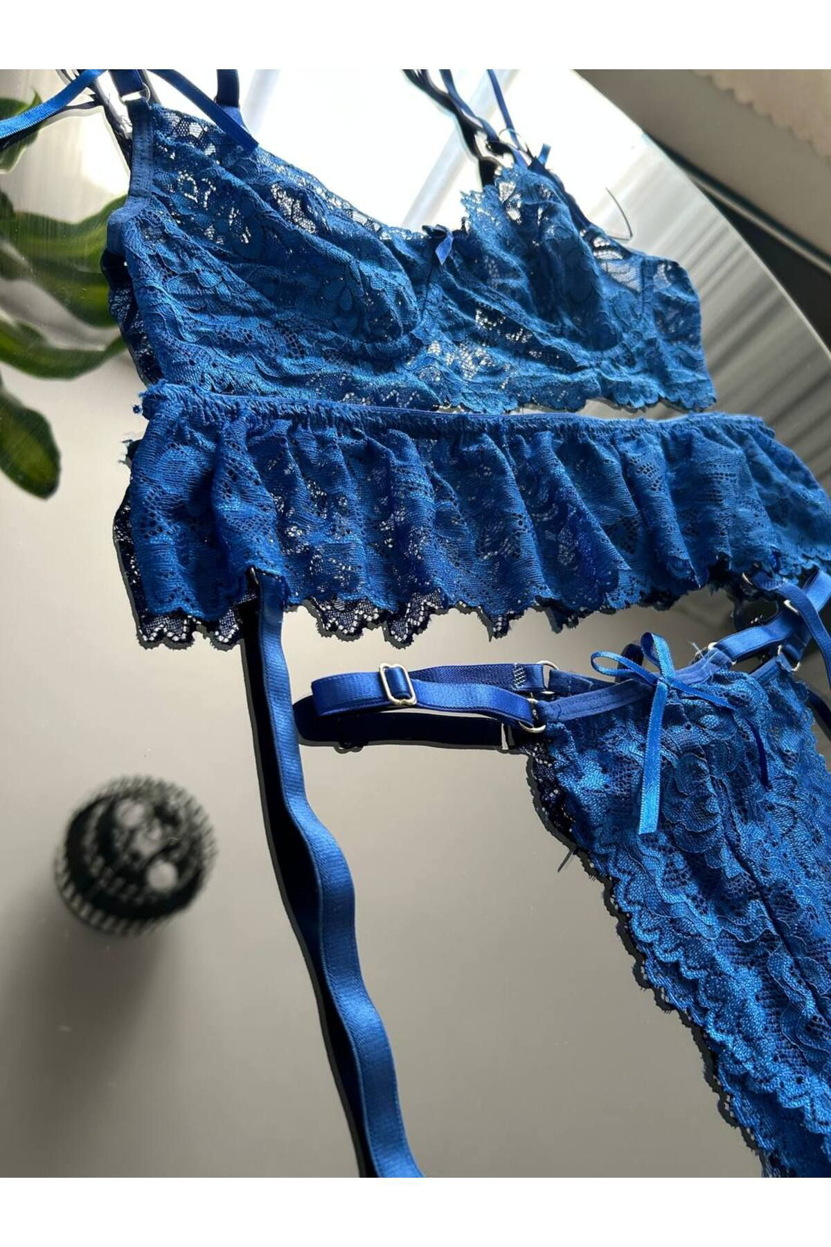 Kadın Mavi Seksi Dantel Detaylı Romantik Şık Fantezi Jartiyer Takımı Fiyatı, Yorumları ve Özellikleri