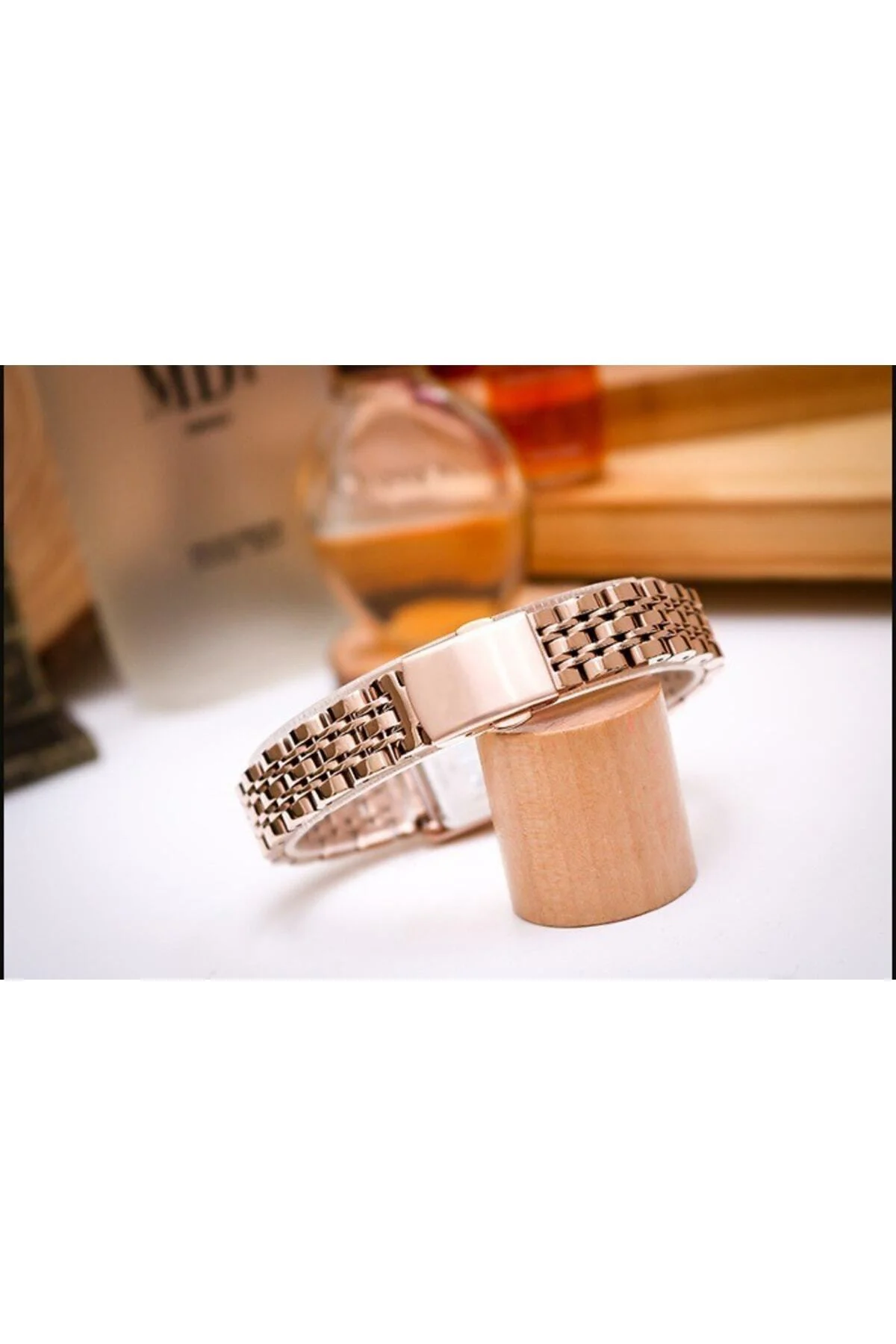 Kadın Metal Vintage Saat Rose Gold Rengi Kol Saati - Görsel 2