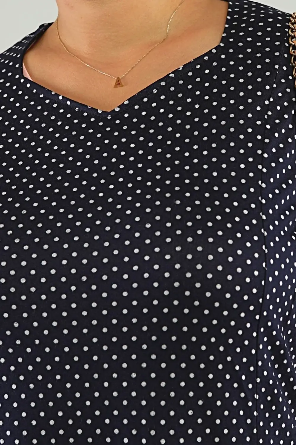 Kadin Midi Büyük Beden Elbise Puantiyeli Ve Leopar Desenli Lacive