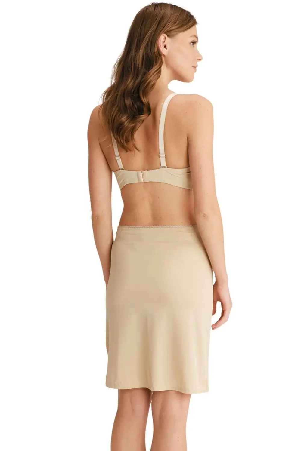 Kadın Mikropolyamid Esnek Kumaşlı Diz Üstü Kısa Etek Altı Jüpon (