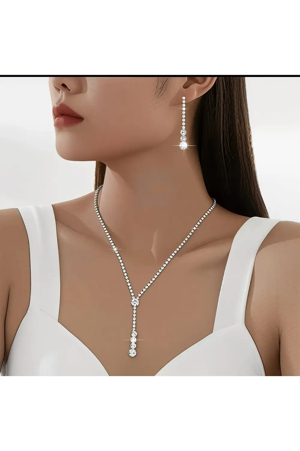 Kadın Moda Takı Seti Gündelik Giyim için Gümüş Kaplama Kadın Moda Takı Seti Gündelik Giyim için Gümüş Kaplama