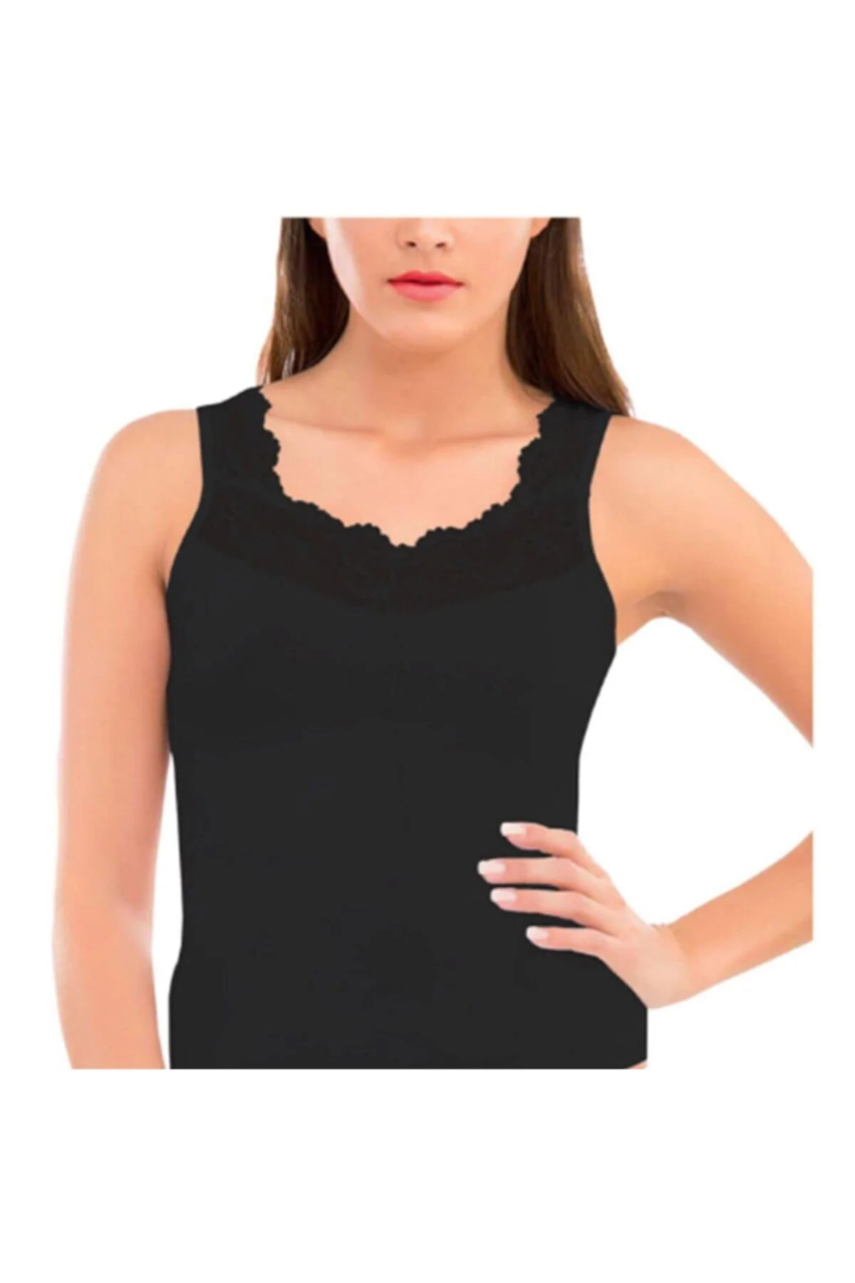 Kadın Modal Dantelli Atlet Imer1260