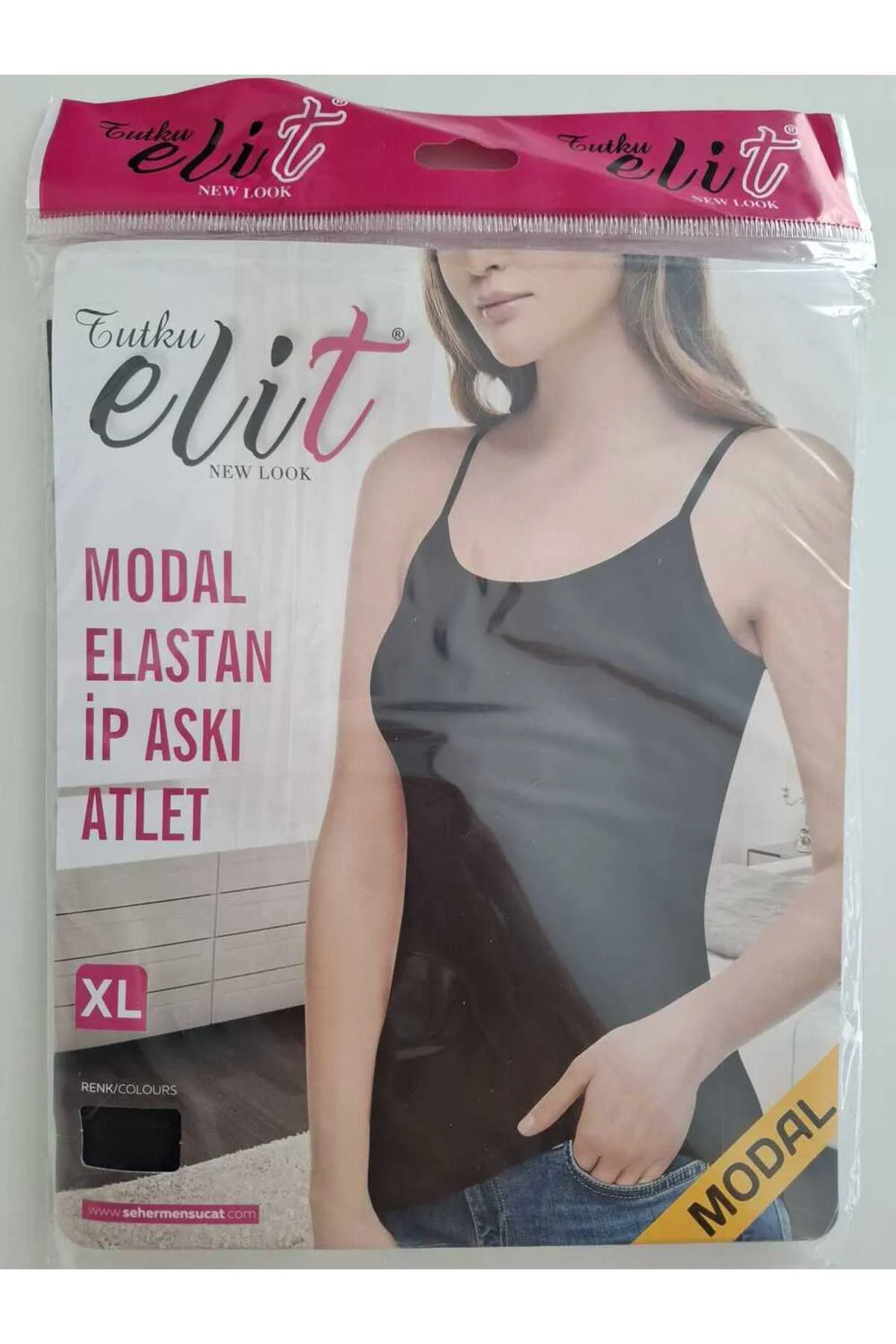 Kadın Modal Ip Askılı Atlet -6 adet- Siyah
