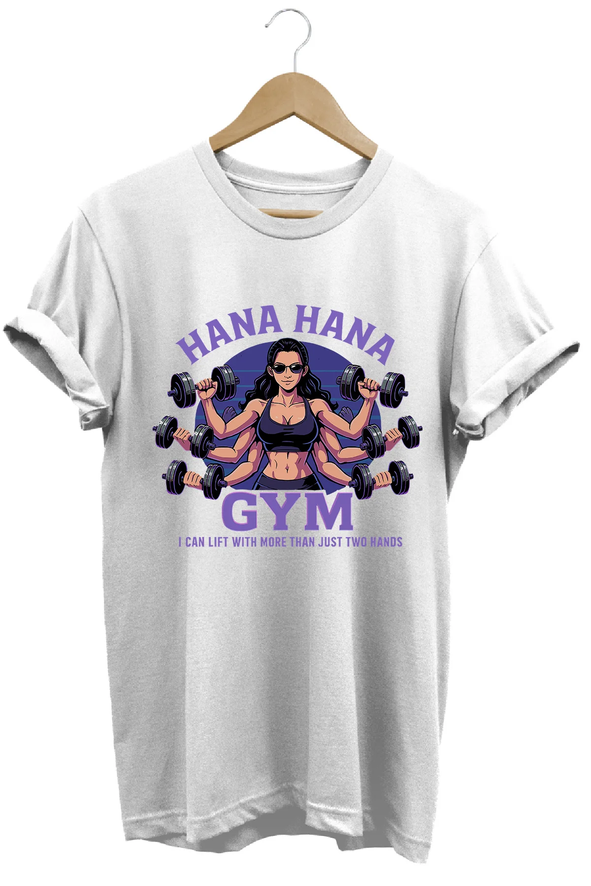Kadın Nico Robin Gym Baskılı Regular Fit %100 Pamuklu Tişört Geni