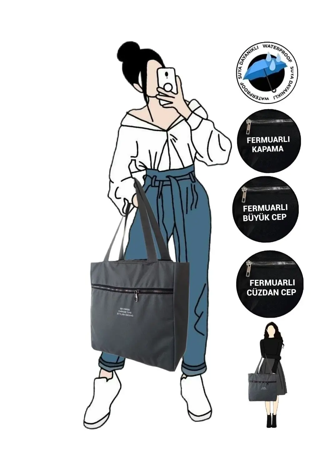 Kadın Omuz Ve Kol Çantası Astarlı