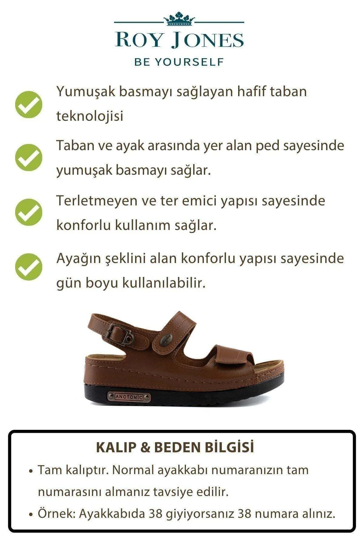 Kadın Ortopedik Anatomik Tabanlı Çift Bantlı Cırt Cırtlı Arkadan 