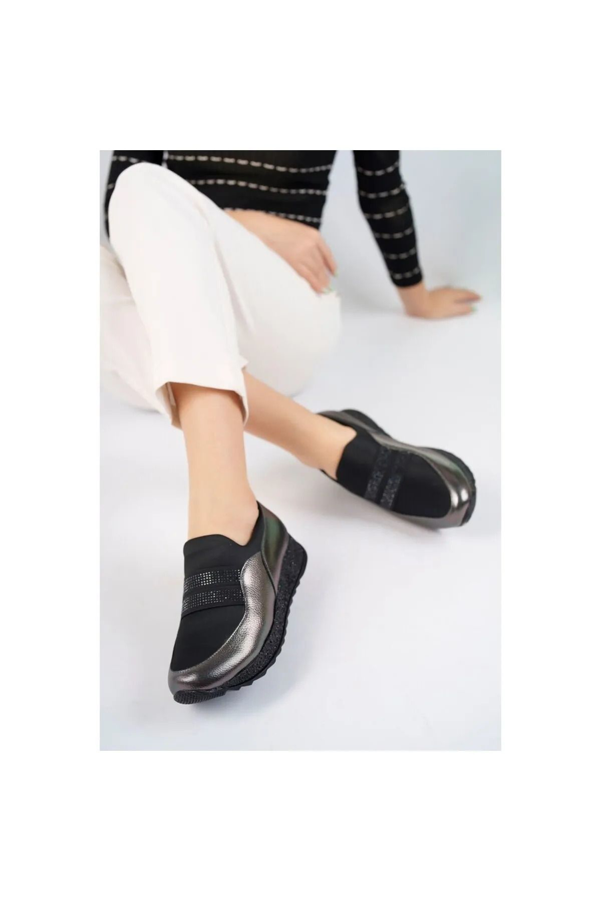 Kadın ortopedik günlük klasik spor sneaker oxford\loafer espadril
