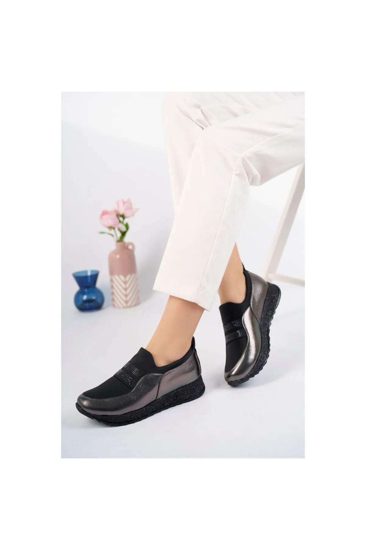 Kadın ortopedik günlük klasik spor sneaker oxford\loafer espadril