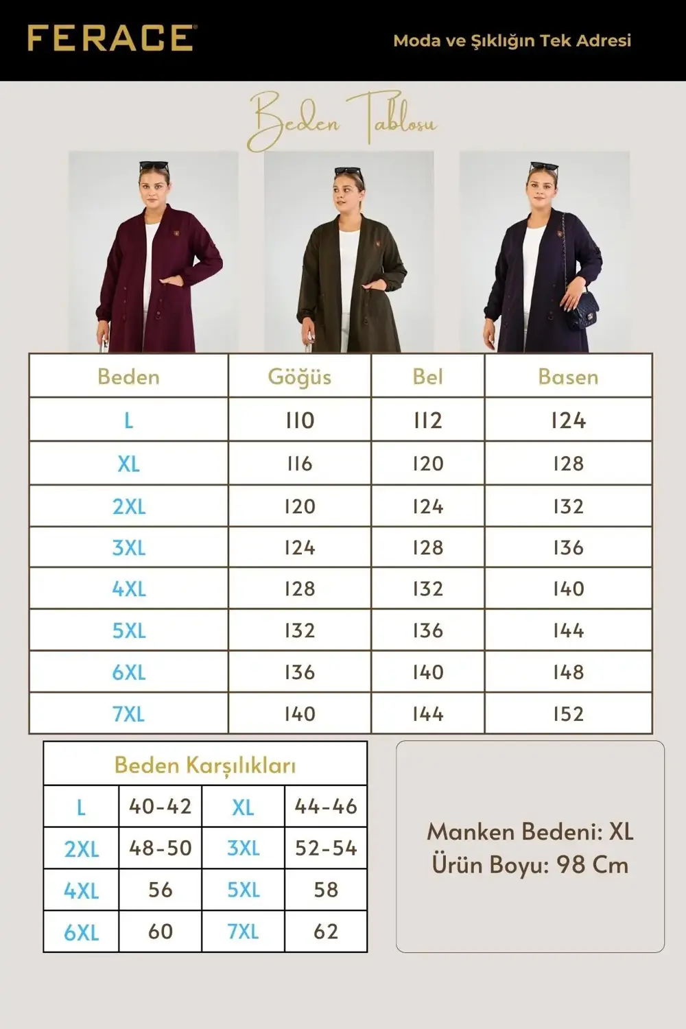 Kadin Ottoman Cepli Çelik Buyuk Beden Hırka