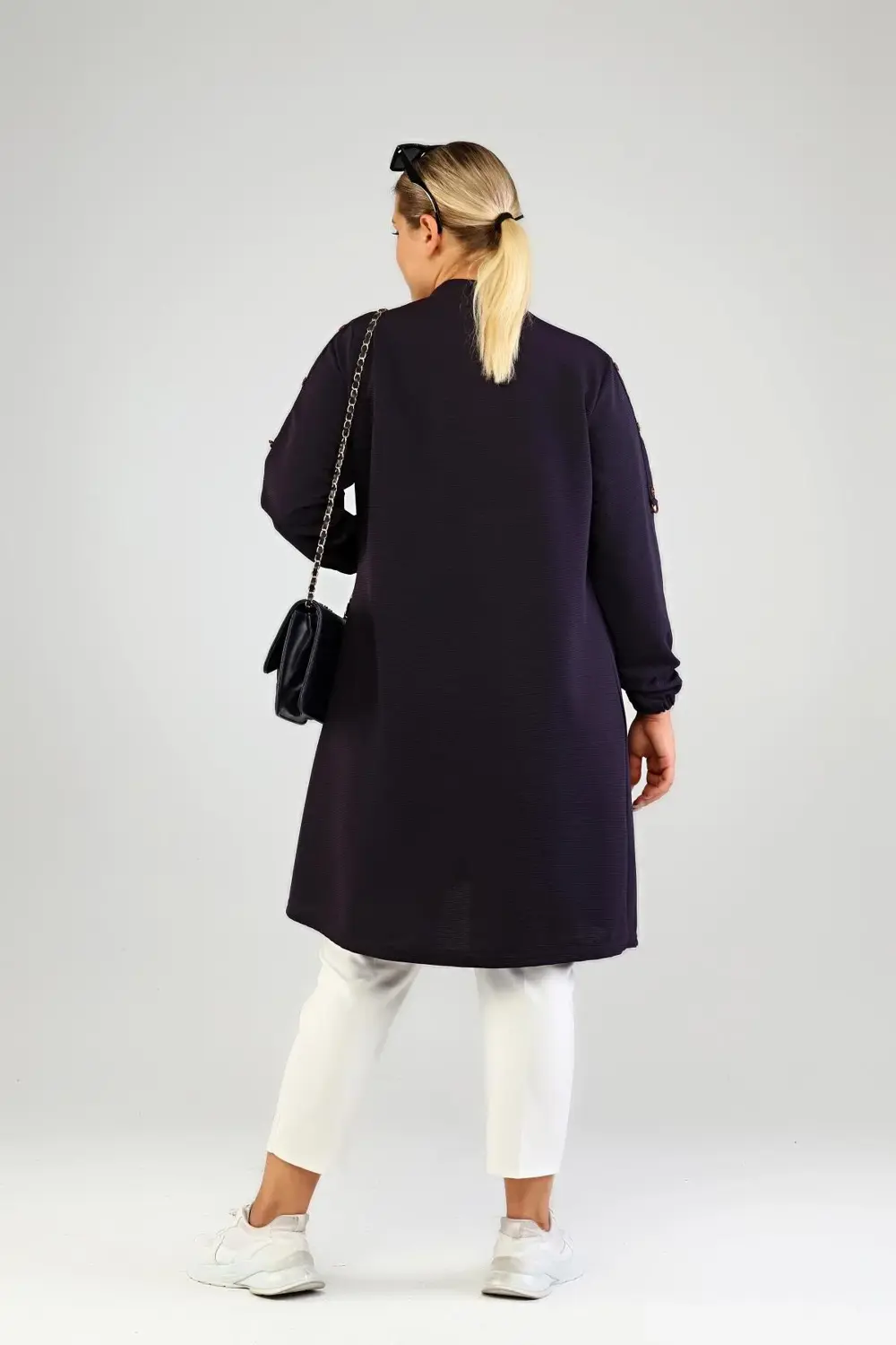 Kadin Ottoman Cepli Çelik Buyuk Beden Hırka