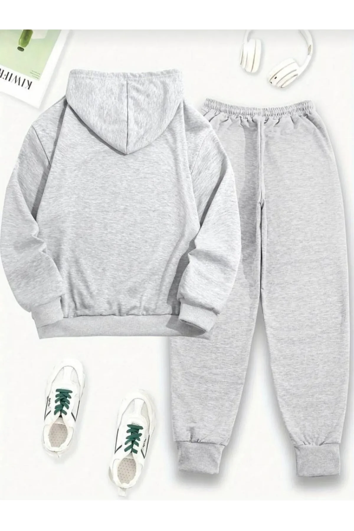 Kadın Oversize Baskılı Rahat Kesim Kışlık Şardonlu Kalın Sweatshirt ve jogger Eşofman Takımı Fiyatı, Yorumları ve Özellikleri