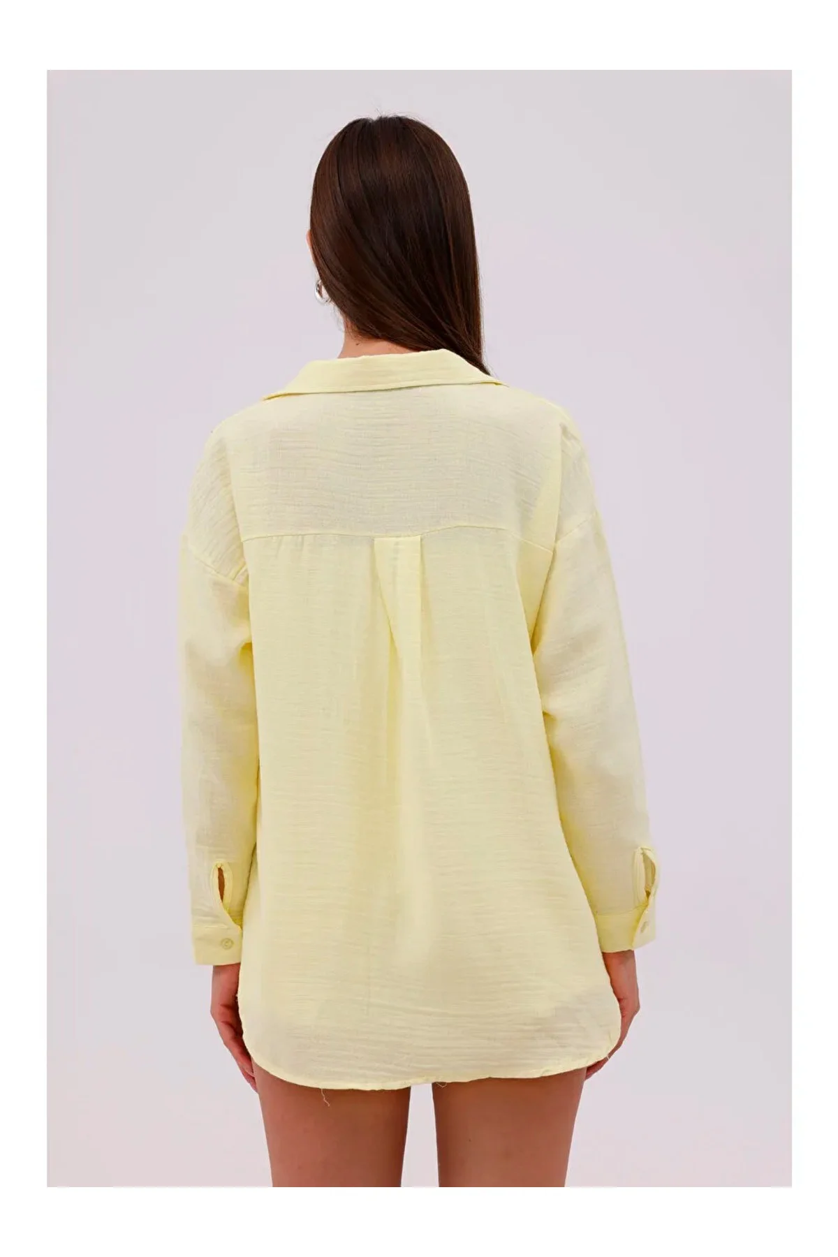 Kadın Oversize Pamuklu Rahat Keten Gömlek Yaz Koleksiyonu