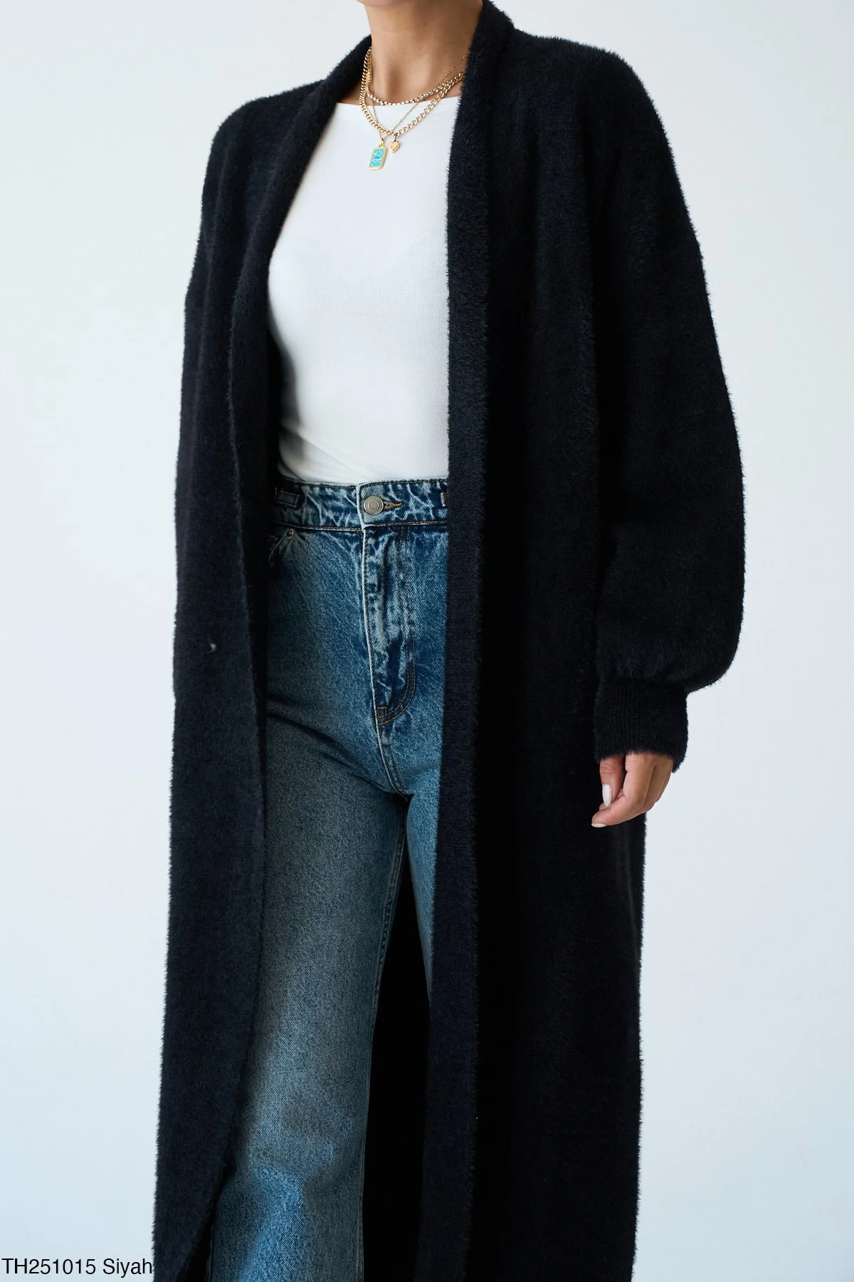 Kadın Oversize Uzun Triko Hırka – Pembe, Taş, Bej , Siyah , Kahve