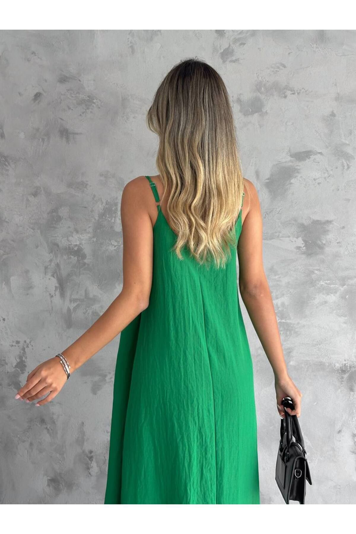 Fiolin Kadin Pamuk Ayar Askili Aerobin Salaş Elbise