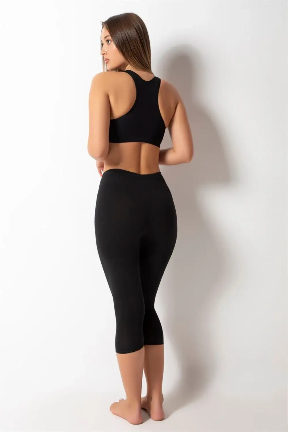 Kadın Pamuk Diz Altı Tayt 1466