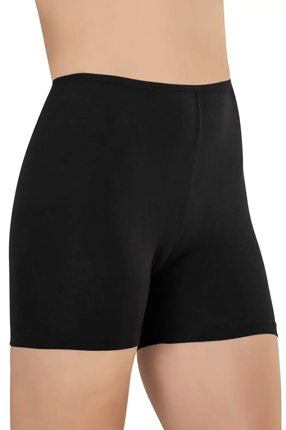 Kadın Pamuklu Likralı Ara Boy Diz Üstü Kısa Tayt Şort Boxer