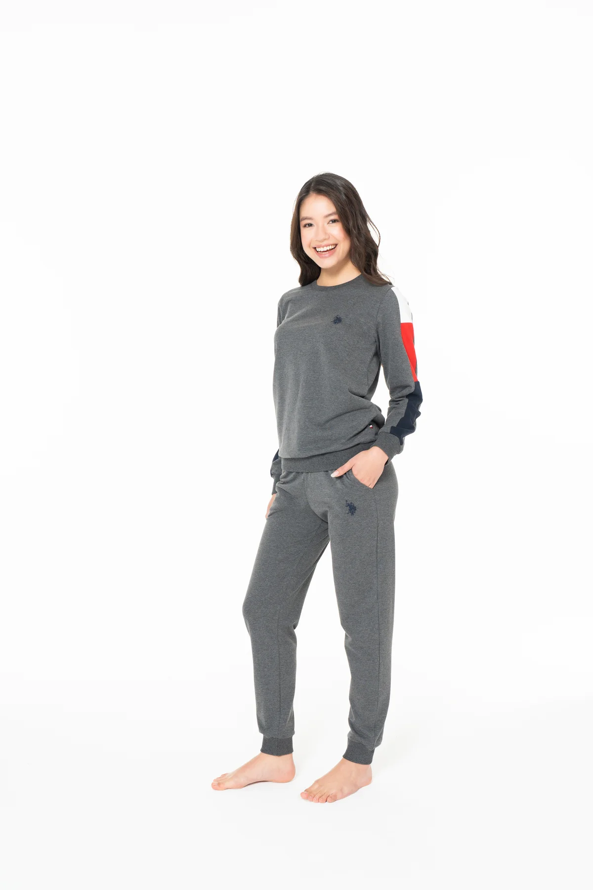 Kadın Pamuklu Lisanslı Pijama Takımı 20115-ANTRASİT MELANJ-2XL