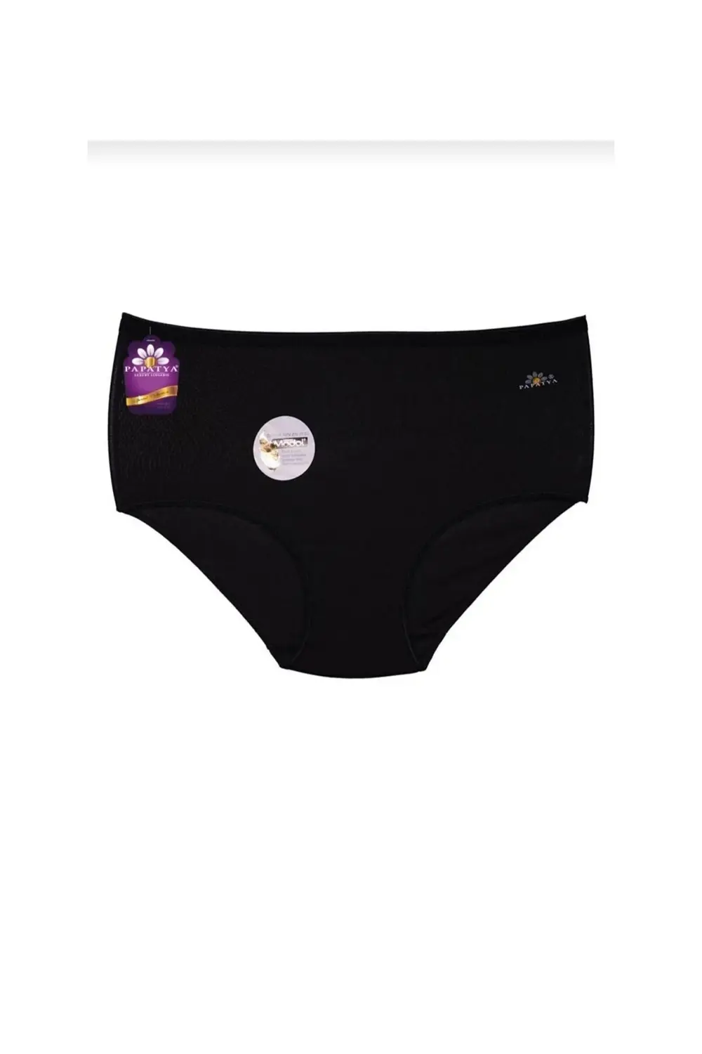 Kadın Pamuklu Yüksel Bel Modal Külot | Siyah 1851