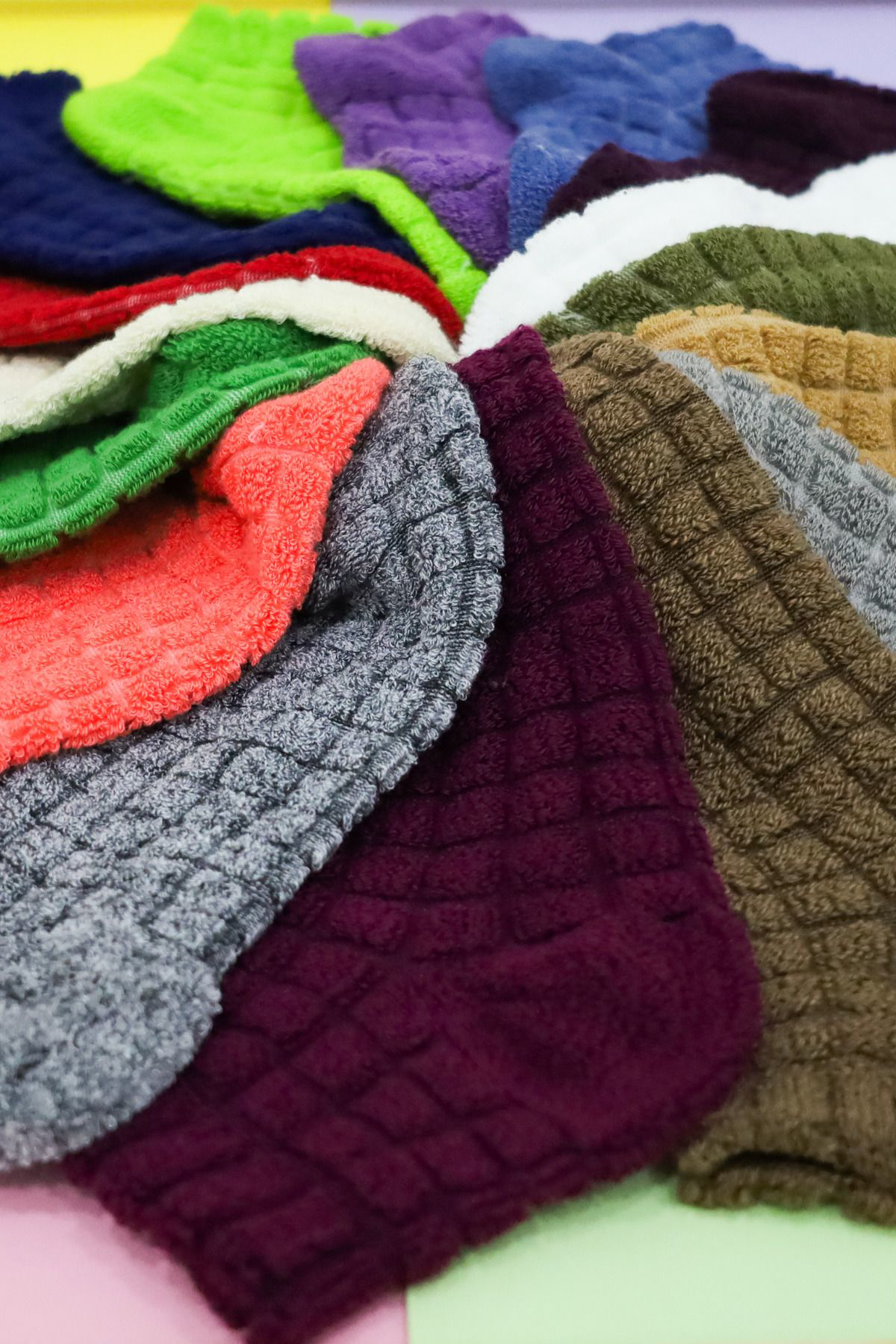 Kral Socks Kadın Patik Kabartma Kışlık Ters Havlu 6 Çift Karma Renk Kısa Çor