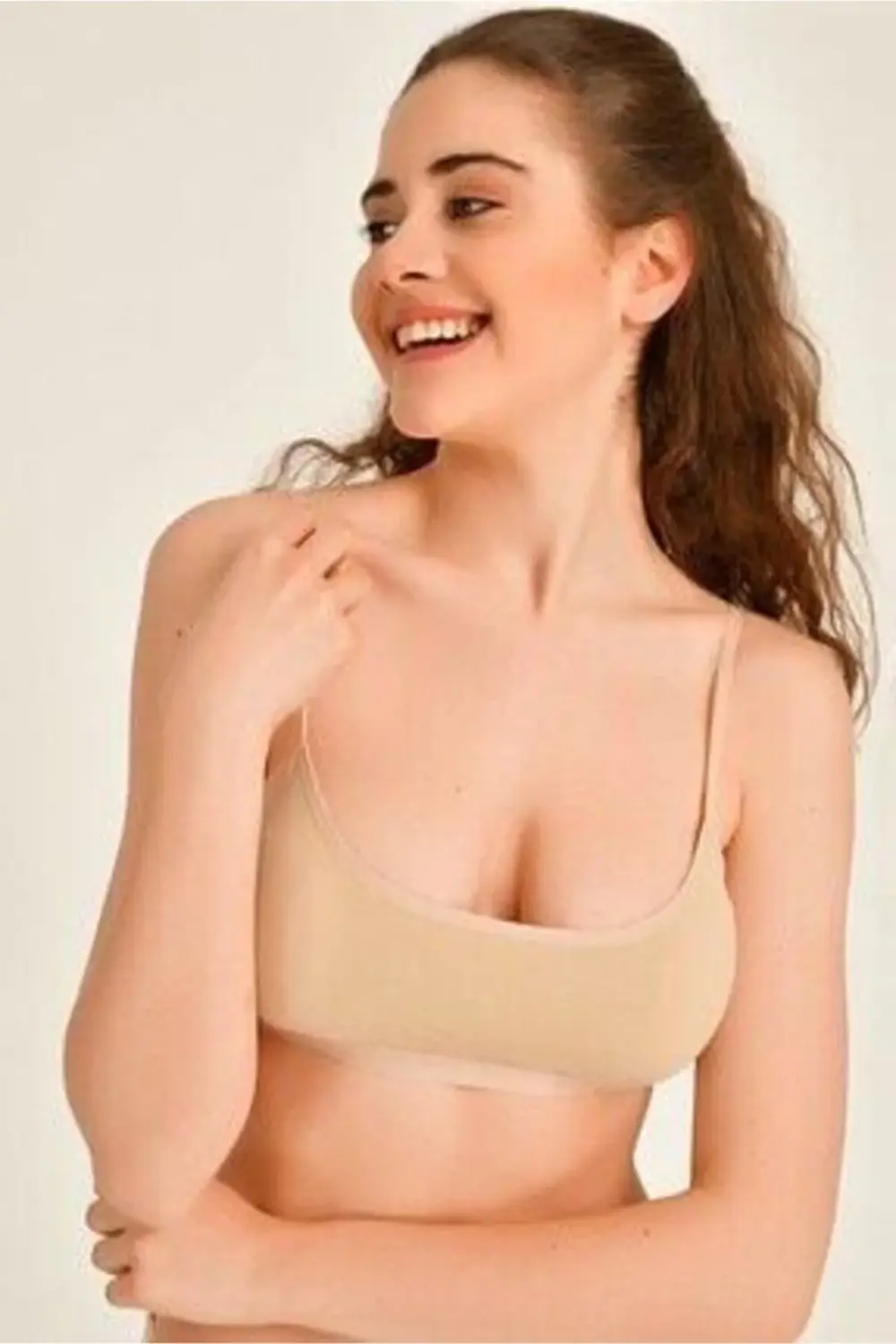 Kadın Pedli İp Askılı Büstiyer 6312