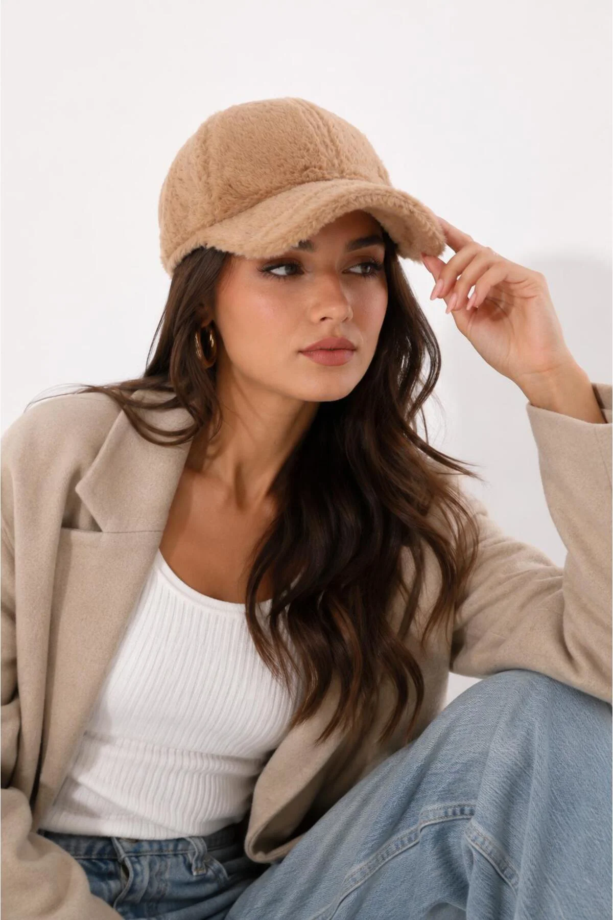 Kadın Peluş Şapka, Siperli Yumuşak Tüylü Kışlık Peluş Şapka, Trend Günlük Spor Şapka, Kışlık Hediye Kadın Peluş Şapka, Siperli Yumuşak Tüylü Kışlık Peluş Şapka, Trend Günlük Spor Şapka, Kışlık Hediye