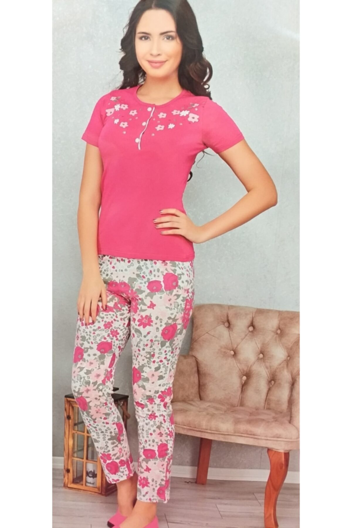 Alperi Kadın Pembe Pijama Takımı