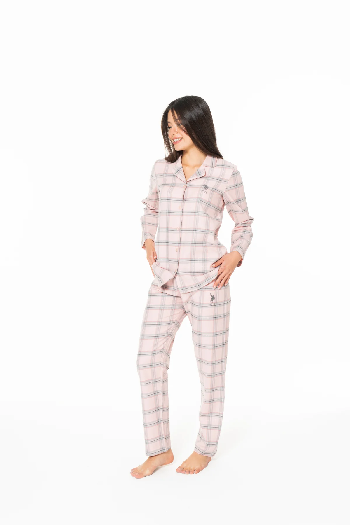 Kadın Pembe Pijama Takım-PEMBE-L