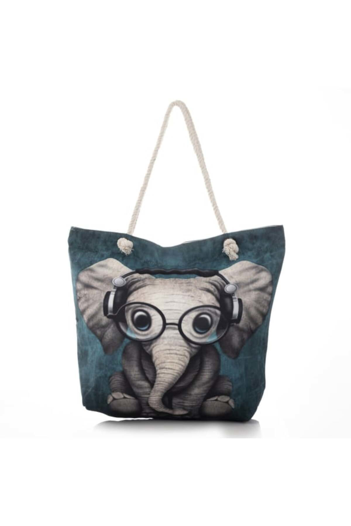 Monalisa Home Kadin Plaj Çantasi Rengarenk Desenli