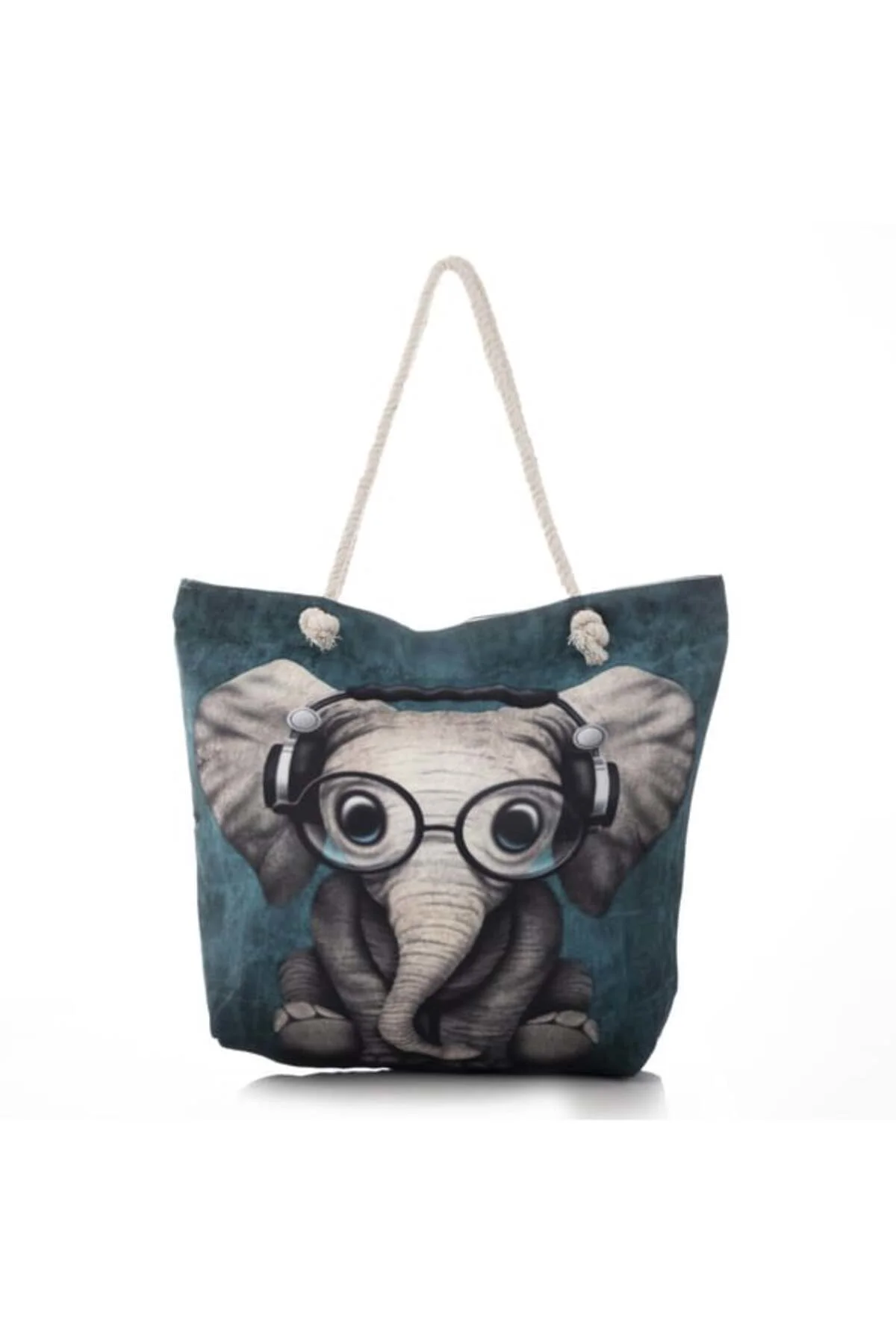 Kadın plaj çantası rengarenk desenli