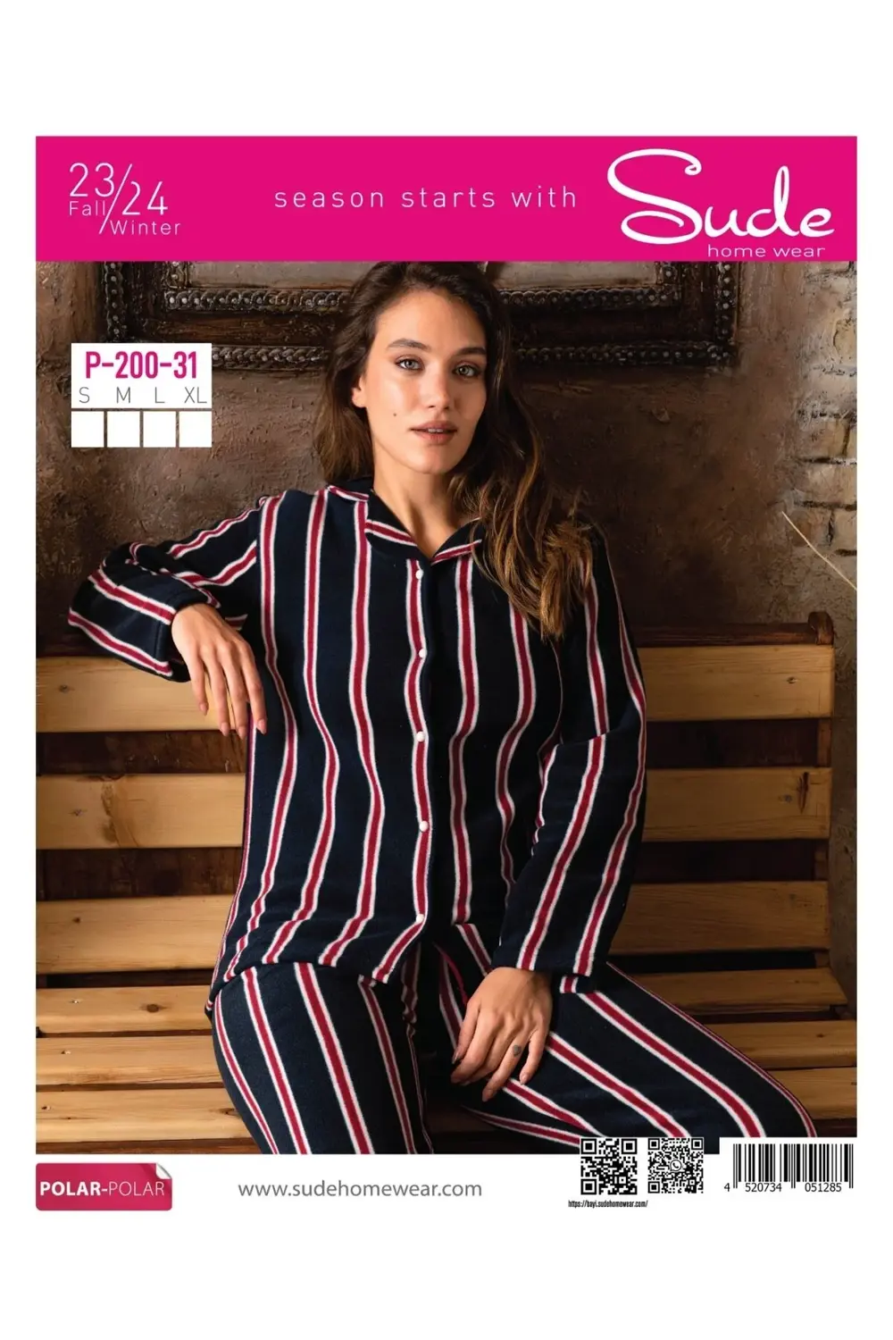 Kadın Polar Gömlek Pijama Takımı