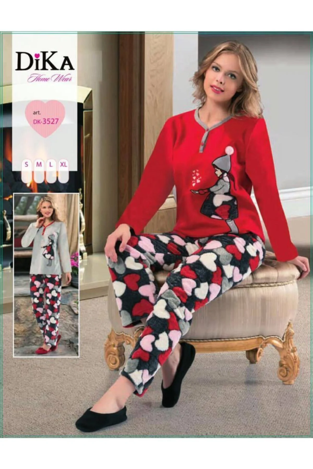 Kadın Polar Welsoft Pijama Takımı - Görsel 2