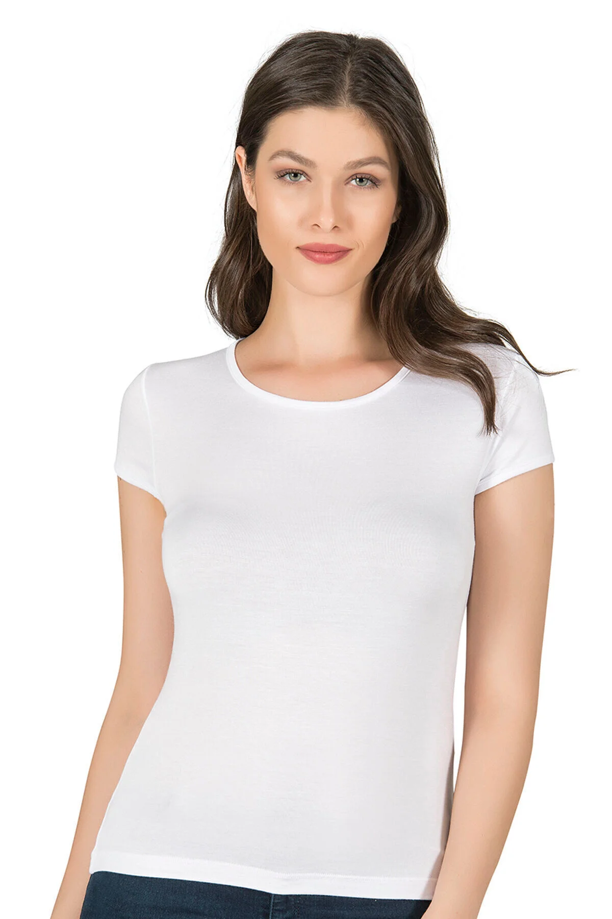 Kadın Premium Yumuşak Rahat Kumaş Viskon Bisiklet Yaka Kısa Kollu Örme T-Shirt Fiyatı, Yorumları ve Özellikleri