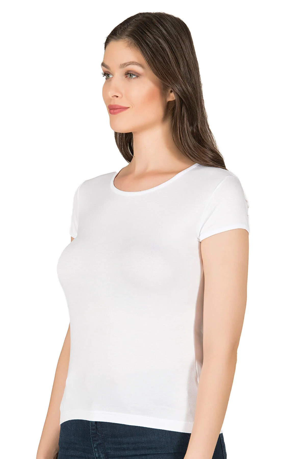Kadın Premium Yumuşak Rahat Kumaş Viskon Bisiklet Yaka Kısa Kollu Örme T-Shirt Fiyatı, Yorumları ve Özellikleri
