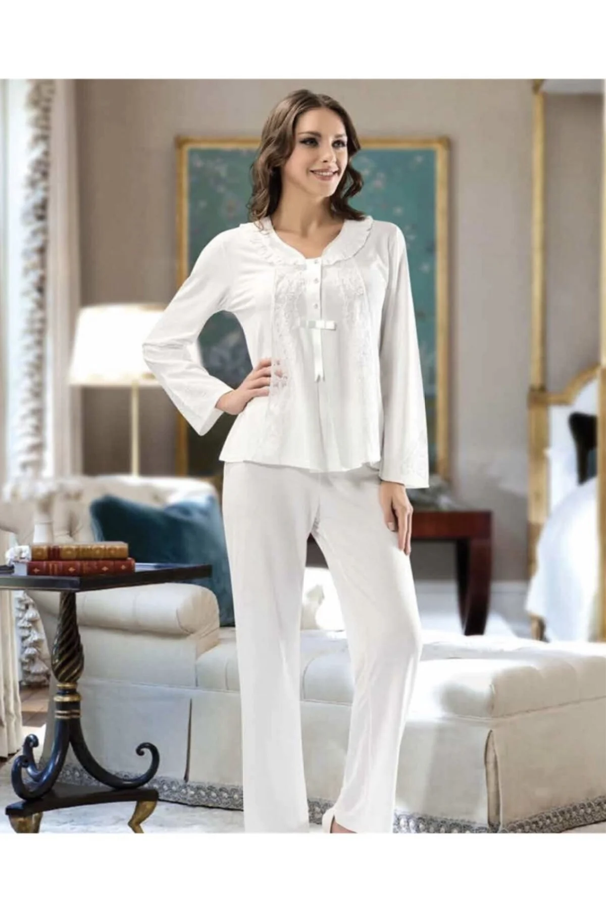 Kadın Pudra Lohusa Pijama Takımı 2350