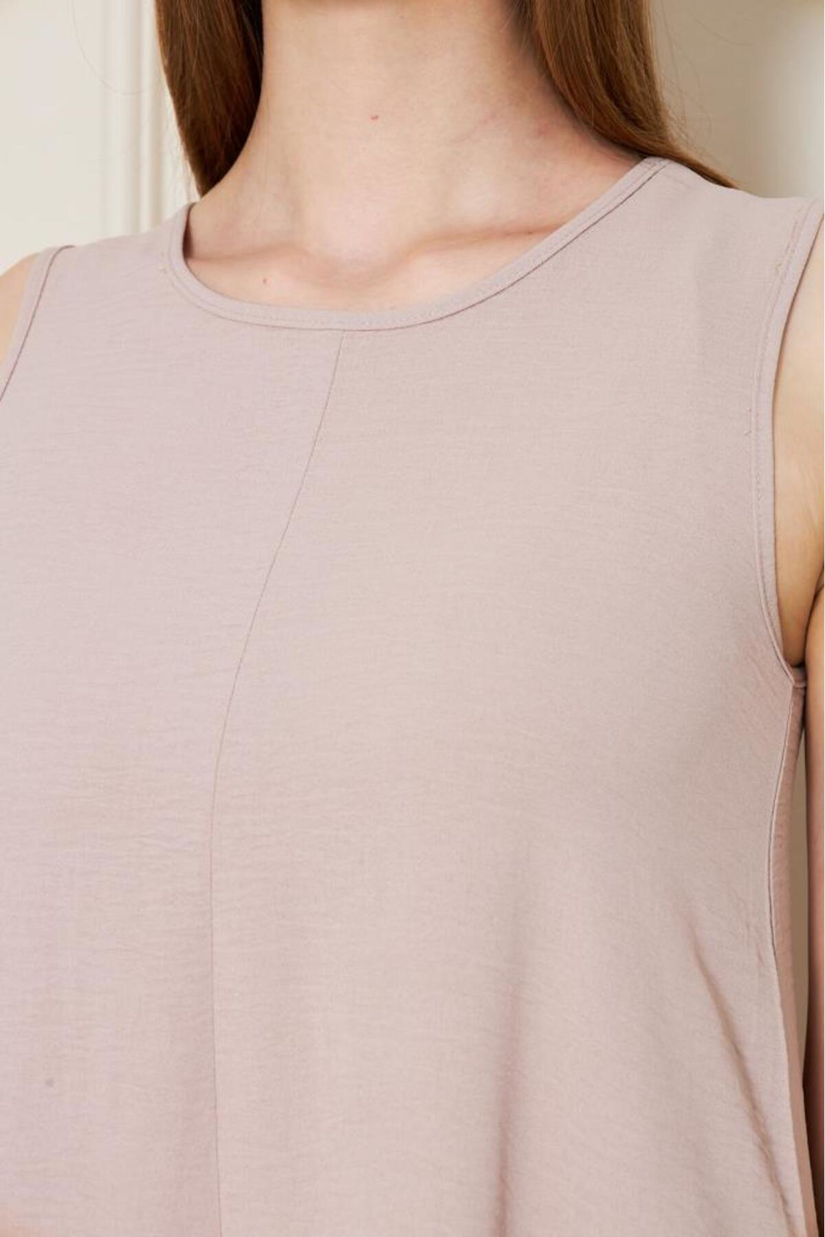 Pasaklı Giyim Kadın Pudra Sıfır Kol Aerobin Kumaş A Kesim Yırtmaçlı Maxi Yazlık Pasaklı Giyim Kadın Pudra Sıfır Kol Aerobin Kumaş A Kesim Yırtmaçlı Maxi Yazlık