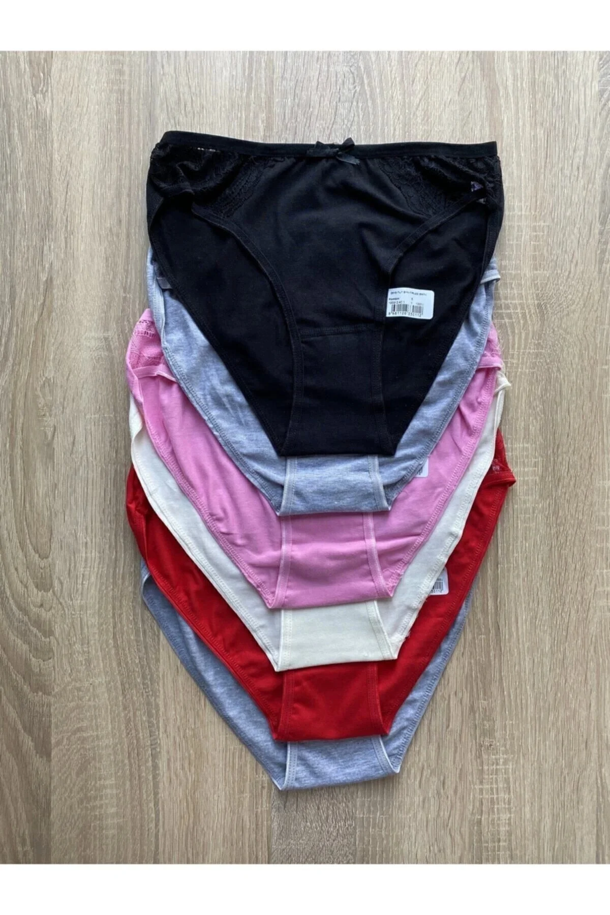 Kadın Renkli Bikini Alt Kombin Firuze 6 Lı Yeni Sezon
