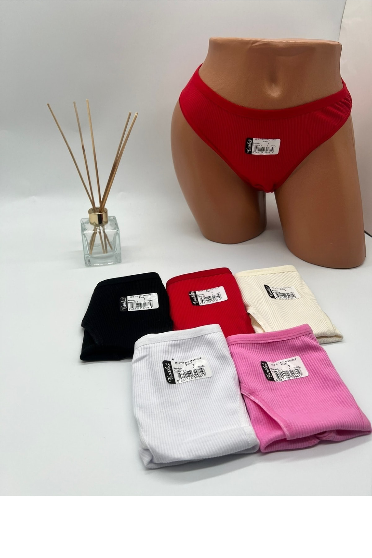 Tutku Kadın Renkli Kaşkorse Bikini Külot 12'Lı