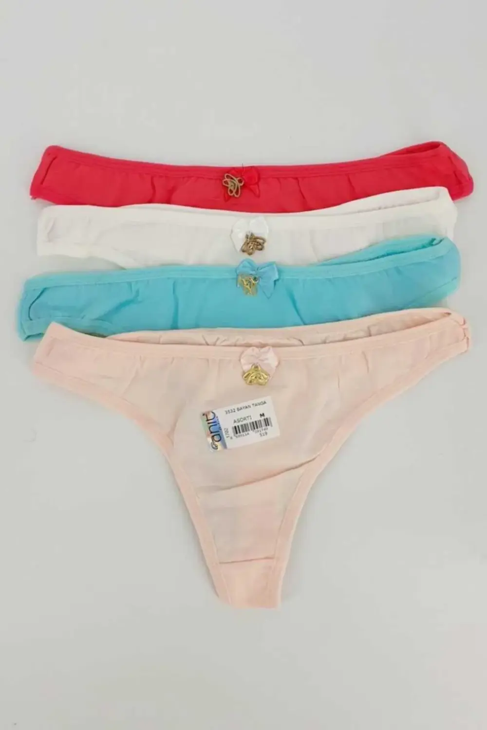 Kadın Renkli Tanga Külot 3532 10 Adet