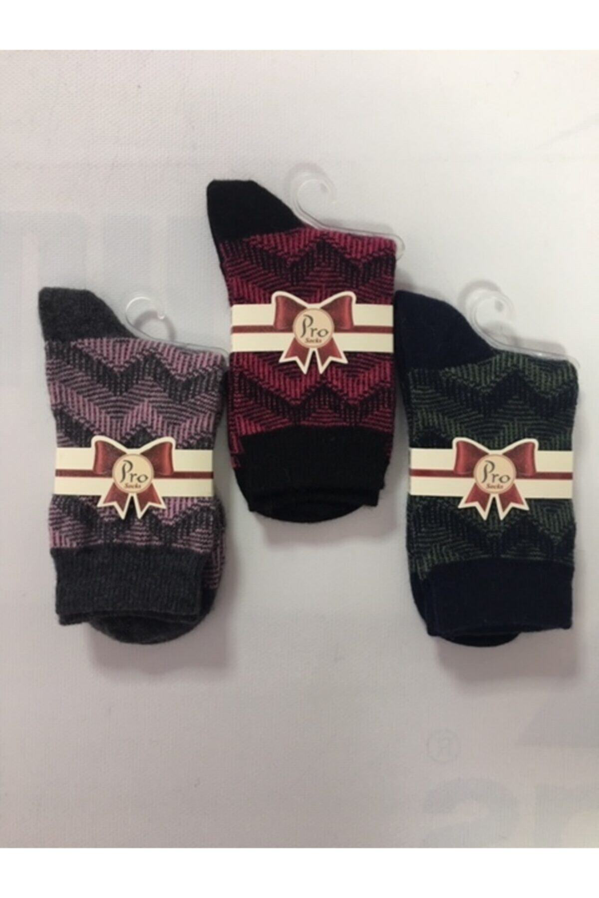 Kadın Renkli Yün Kışlık Çorap 6 Renk